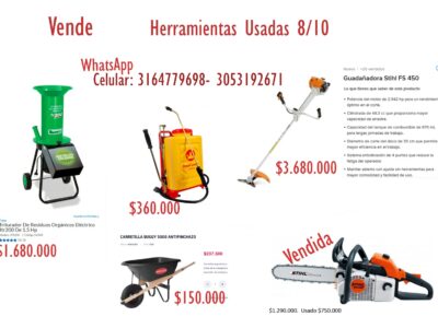 Vendo herramientas en buen estado, Chachagüí