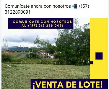 Excelente lote en venta en Chachagui!!!