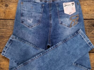 JEANS DE MARCA. LEVANTA COLA, CONTROL ABDOMEN, CON FAJA GRADUABLE INCLUIDA, CON CINTURÓN, EN MARCA SEVEN 7 Y EB