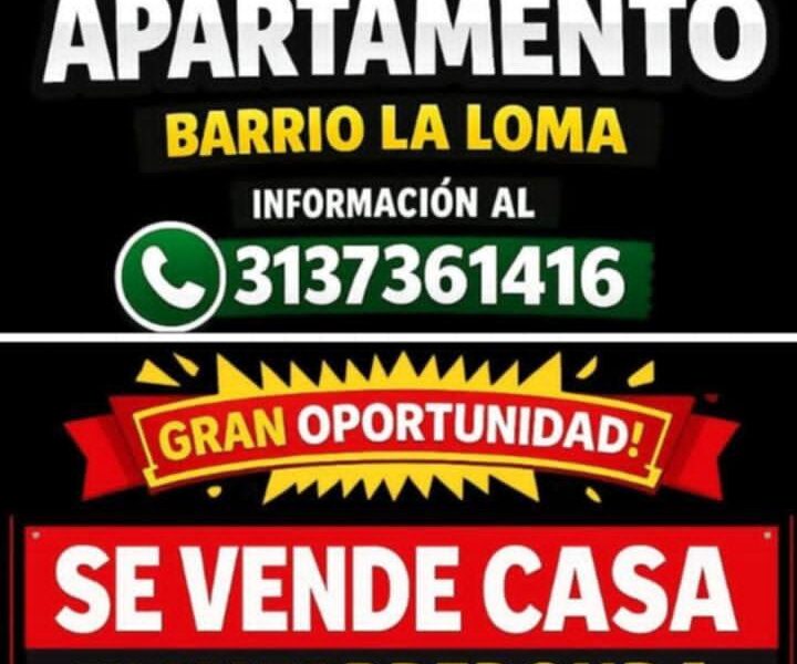 se vende casa y apartamento en Barrio la Loma y mata redonda