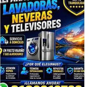Reparaciones de lavadoras neveras y televisores